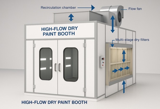 Buồng sơn ô tô lọc khô